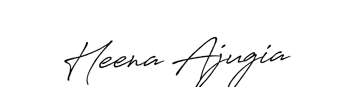 Use a signature maker to create a handwritten signature online. With this signature software, you can design (Antro_Vectra_Bolder) your own signature for name Heena Ajugia. Heena Ajugia signature style 7 images and pictures png