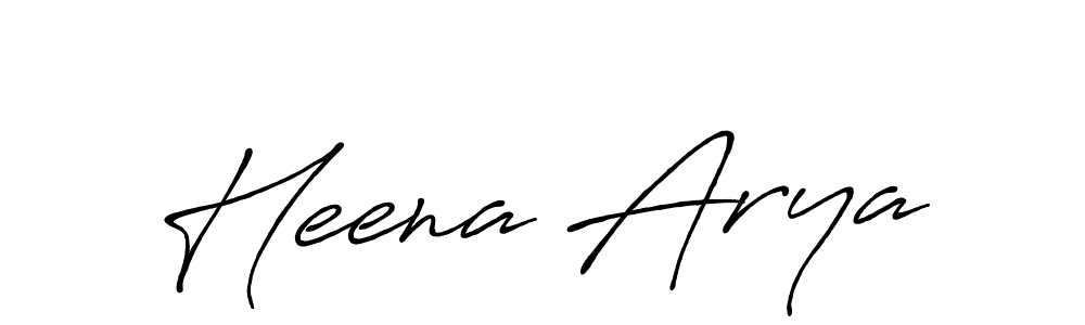 Also You can easily find your signature by using the search form. We will create Heena Arya name handwritten signature images for you free of cost using Antro_Vectra_Bolder sign style. Heena Arya signature style 7 images and pictures png