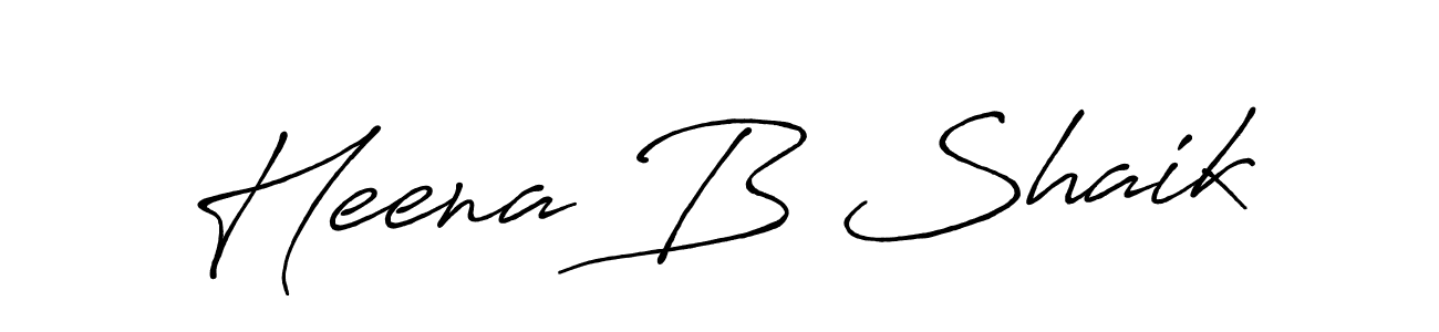 The best way (Antro_Vectra_Bolder) to make a short signature is to pick only two or three words in your name. The name Heena B Shaik include a total of six letters. For converting this name. Heena B Shaik signature style 7 images and pictures png