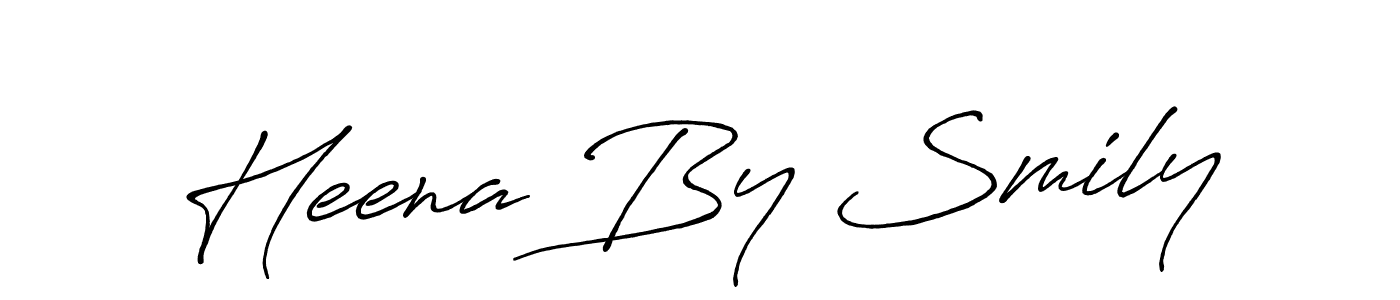 Create a beautiful signature design for name Heena By Smily. With this signature (Antro_Vectra_Bolder) fonts, you can make a handwritten signature for free. Heena By Smily signature style 7 images and pictures png