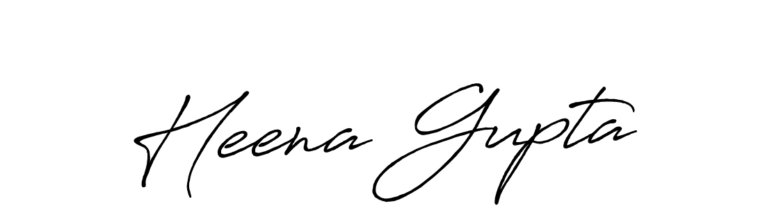 Design your own signature with our free online signature maker. With this signature software, you can create a handwritten (Antro_Vectra_Bolder) signature for name Heena Gupta. Heena Gupta signature style 7 images and pictures png