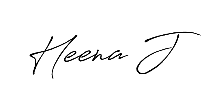 Use a signature maker to create a handwritten signature online. With this signature software, you can design (Antro_Vectra_Bolder) your own signature for name Heena J. Heena J signature style 7 images and pictures png