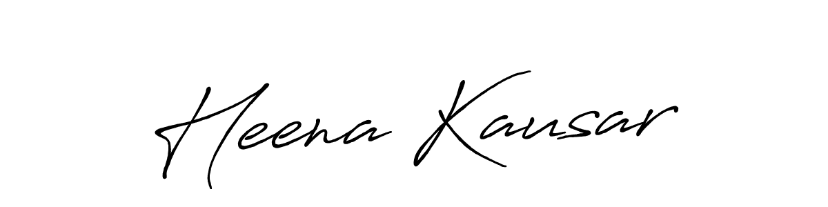 Also we have Heena Kausar name is the best signature style. Create professional handwritten signature collection using Antro_Vectra_Bolder autograph style. Heena Kausar signature style 7 images and pictures png