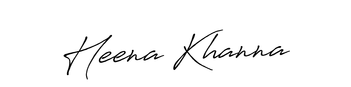 Antro_Vectra_Bolder is a professional signature style that is perfect for those who want to add a touch of class to their signature. It is also a great choice for those who want to make their signature more unique. Get Heena Khanna name to fancy signature for free. Heena Khanna signature style 7 images and pictures png