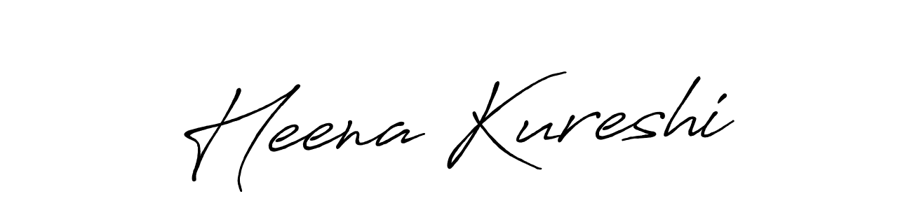 Heena Kureshi stylish signature style. Best Handwritten Sign (Antro_Vectra_Bolder) for my name. Handwritten Signature Collection Ideas for my name Heena Kureshi. Heena Kureshi signature style 7 images and pictures png