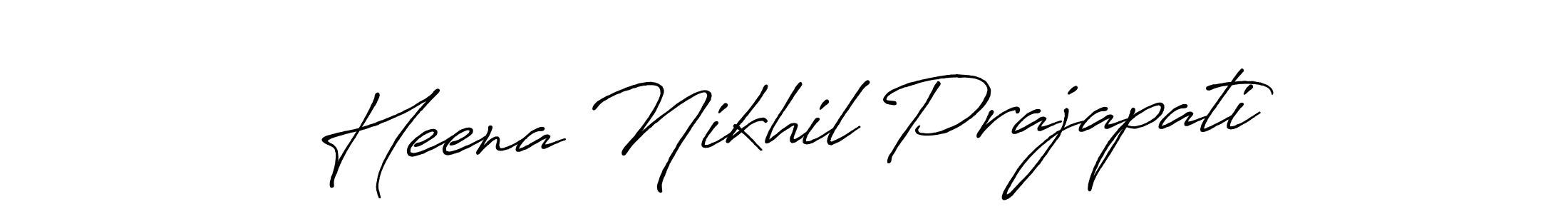 The best way (Antro_Vectra_Bolder) to make a short signature is to pick only two or three words in your name. The name Heena Nikhil Prajapati include a total of six letters. For converting this name. Heena Nikhil Prajapati signature style 7 images and pictures png