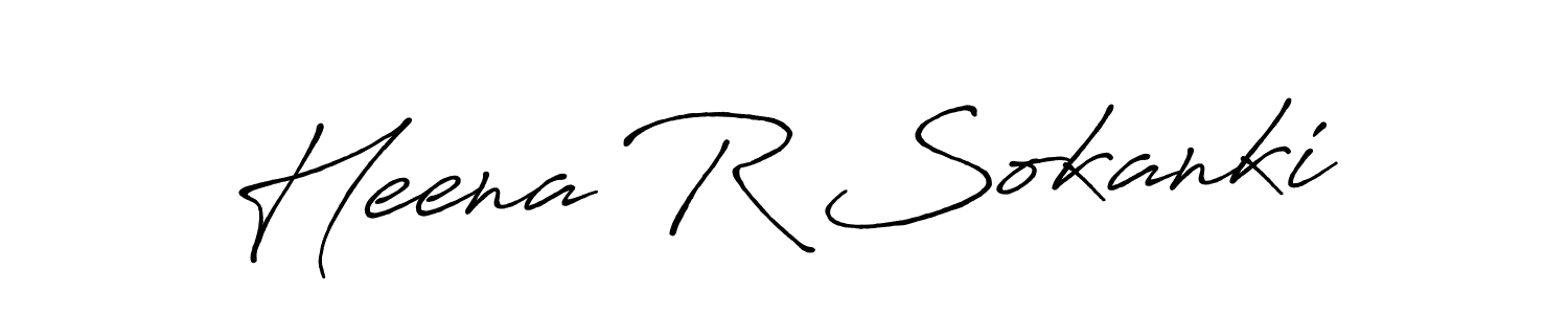 Design your own signature with our free online signature maker. With this signature software, you can create a handwritten (Antro_Vectra_Bolder) signature for name Heena R Sokanki. Heena R Sokanki signature style 7 images and pictures png