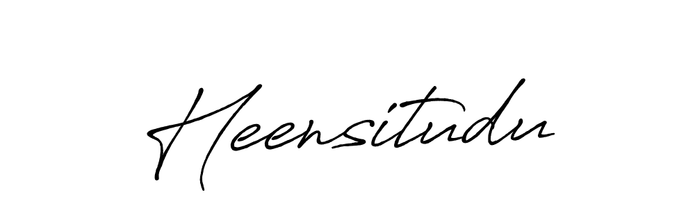 Use a signature maker to create a handwritten signature online. With this signature software, you can design (Antro_Vectra_Bolder) your own signature for name Heensitudu. Heensitudu signature style 7 images and pictures png