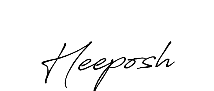 How to make Heeposh name signature. Use Antro_Vectra_Bolder style for creating short signs online. This is the latest handwritten sign. Heeposh signature style 7 images and pictures png