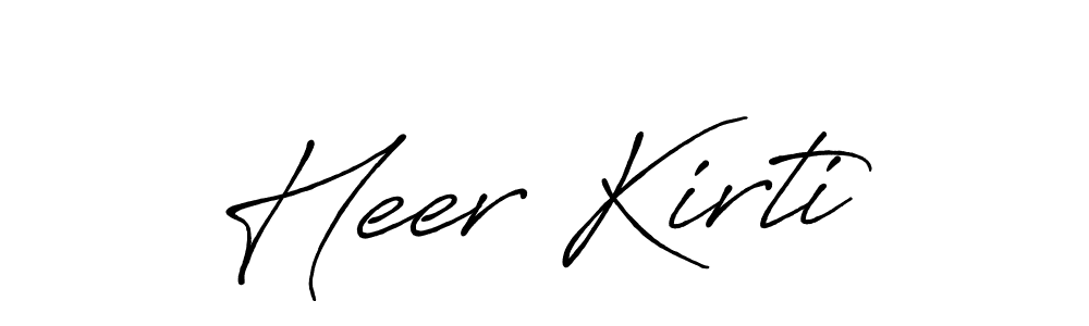 Create a beautiful signature design for name Heer Kirti. With this signature (Antro_Vectra_Bolder) fonts, you can make a handwritten signature for free. Heer Kirti signature style 7 images and pictures png