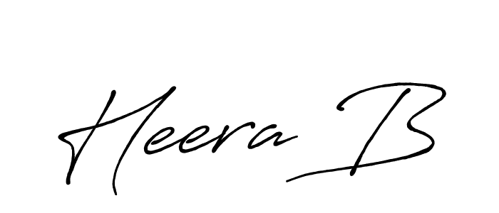 Design your own signature with our free online signature maker. With this signature software, you can create a handwritten (Antro_Vectra_Bolder) signature for name Heera B. Heera B signature style 7 images and pictures png