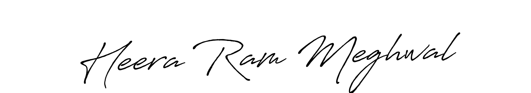 Create a beautiful signature design for name Heera Ram Meghwal. With this signature (Antro_Vectra_Bolder) fonts, you can make a handwritten signature for free. Heera Ram Meghwal signature style 7 images and pictures png