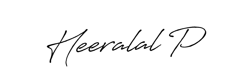 Design your own signature with our free online signature maker. With this signature software, you can create a handwritten (Antro_Vectra_Bolder) signature for name Heeralal P. Heeralal P signature style 7 images and pictures png
