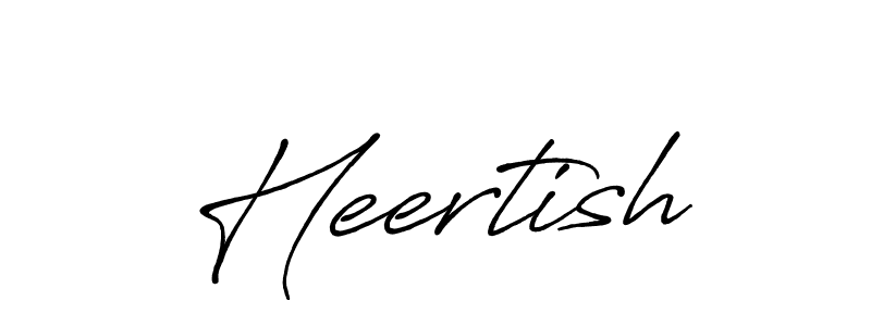 Make a beautiful signature design for name Heertish. With this signature (Antro_Vectra_Bolder) style, you can create a handwritten signature for free. Heertish signature style 7 images and pictures png
