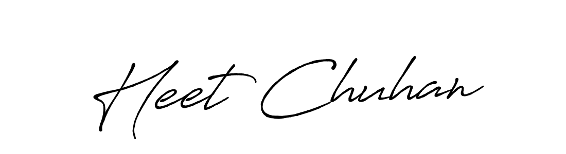 Also we have Heet Chuhan name is the best signature style. Create professional handwritten signature collection using Antro_Vectra_Bolder autograph style. Heet Chuhan signature style 7 images and pictures png