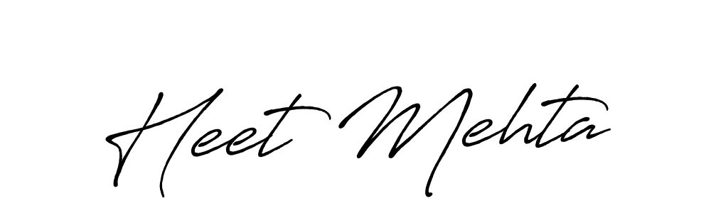 Design your own signature with our free online signature maker. With this signature software, you can create a handwritten (Antro_Vectra_Bolder) signature for name Heet Mehta. Heet Mehta signature style 7 images and pictures png