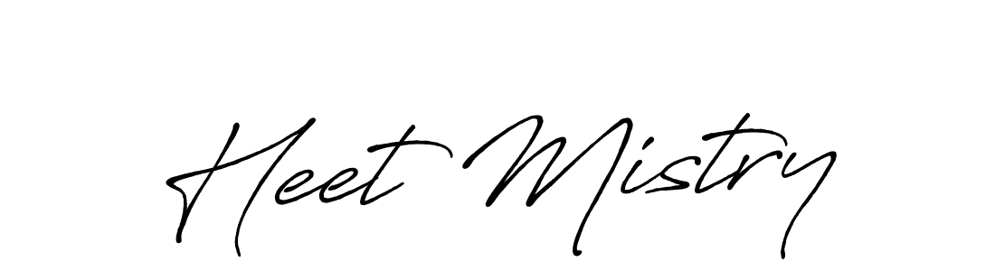 How to make Heet Mistry signature? Antro_Vectra_Bolder is a professional autograph style. Create handwritten signature for Heet Mistry name. Heet Mistry signature style 7 images and pictures png