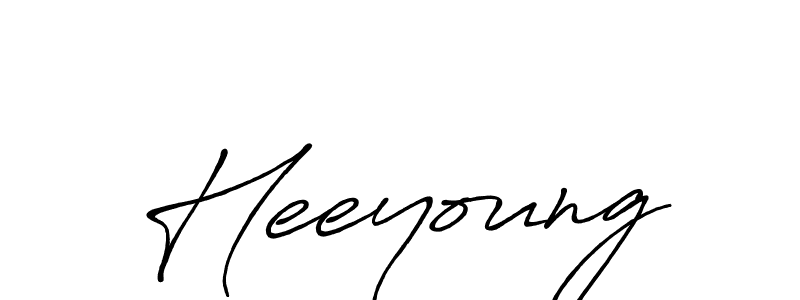 You should practise on your own different ways (Antro_Vectra_Bolder) to write your name (Heeyoung) in signature. don't let someone else do it for you. Heeyoung signature style 7 images and pictures png