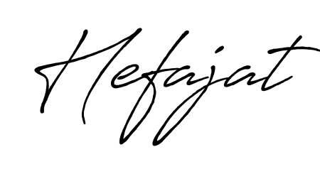 Discover how Hefajat looks in an executive cursive font (Antro_Vectra_Bolder). Perfect for legal documents, invoices, and certificates. Hefajat signature style 7 images and pictures png