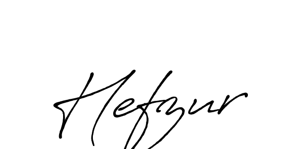 Use a signature maker to create a handwritten signature online. With this signature software, you can design (Antro_Vectra_Bolder) your own signature for name Hefzur. Hefzur signature style 7 images and pictures png