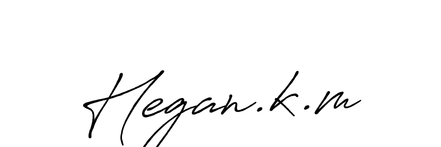 It looks lik you need a new signature style for name Hegan.k.m. Design unique handwritten (Antro_Vectra_Bolder) signature with our free signature maker in just a few clicks. Hegan.k.m signature style 7 images and pictures png