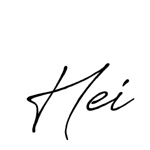 How to make Hei name signature. Use Antro_Vectra_Bolder style for creating short signs online. This is the latest handwritten sign. Hei signature style 7 images and pictures png