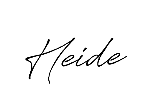 How to make Heide name signature. Use Antro_Vectra_Bolder style for creating short signs online. This is the latest handwritten sign. Heide signature style 7 images and pictures png