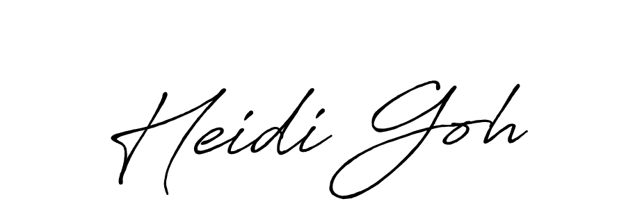 if you are searching for the best signature style for your name Heidi Goh. so please give up your signature search. here we have designed multiple signature styles  using Antro_Vectra_Bolder. Heidi Goh signature style 7 images and pictures png