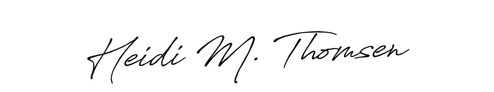 How to Draw Heidi M. Thomsen signature style? Antro_Vectra_Bolder is a latest design signature styles for name Heidi M. Thomsen. Heidi M. Thomsen signature style 7 images and pictures png