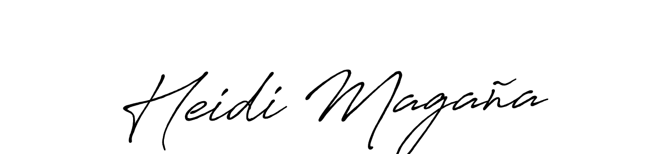 It looks lik you need a new signature style for name Heidi Magaña. Design unique handwritten (Antro_Vectra_Bolder) signature with our free signature maker in just a few clicks. Heidi Magaña signature style 7 images and pictures png