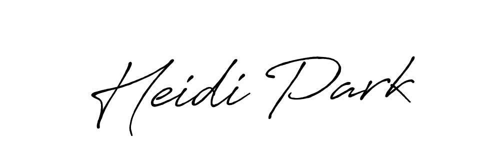 You should practise on your own different ways (Antro_Vectra_Bolder) to write your name (Heidi Park) in signature. don't let someone else do it for you. Heidi Park signature style 7 images and pictures png