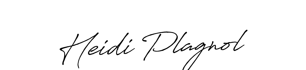 Make a beautiful signature design for name Heidi Plagnol. With this signature (Antro_Vectra_Bolder) style, you can create a handwritten signature for free. Heidi Plagnol signature style 7 images and pictures png