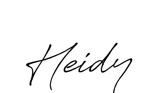 Also You can easily find your signature by using the search form. We will create Heidy name handwritten signature images for you free of cost using Antro_Vectra_Bolder sign style. Heidy signature style 7 images and pictures png