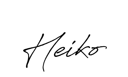 Create a beautiful signature design for name Heiko. With this signature (Antro_Vectra_Bolder) fonts, you can make a handwritten signature for free. Heiko signature style 7 images and pictures png