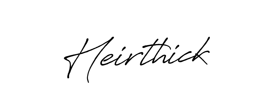 How to make Heirthick name signature. Use Antro_Vectra_Bolder style for creating short signs online. This is the latest handwritten sign. Heirthick signature style 7 images and pictures png