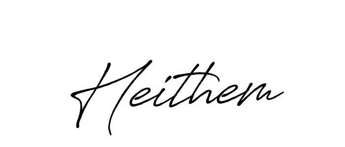 Heithem stylish signature style. Best Handwritten Sign (Antro_Vectra_Bolder) for my name. Handwritten Signature Collection Ideas for my name Heithem. Heithem signature style 7 images and pictures png