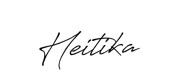 Make a beautiful signature design for name Heitika. With this signature (Antro_Vectra_Bolder) style, you can create a handwritten signature for free. Heitika signature style 7 images and pictures png