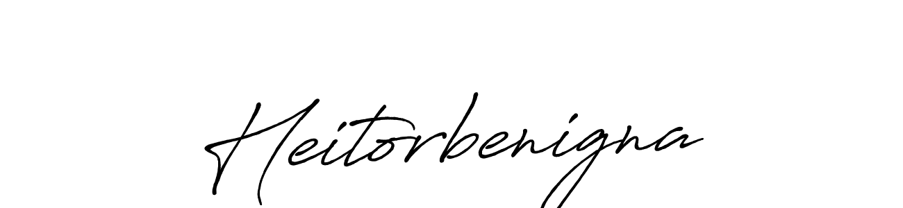 Use a signature maker to create a handwritten signature online. With this signature software, you can design (Antro_Vectra_Bolder) your own signature for name Heitorbenigna. Heitorbenigna signature style 7 images and pictures png