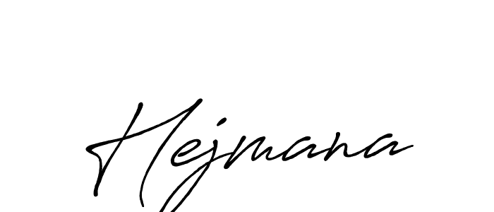 Design your own signature with our free online signature maker. With this signature software, you can create a handwritten (Antro_Vectra_Bolder) signature for name Hejmana. Hejmana signature style 7 images and pictures png