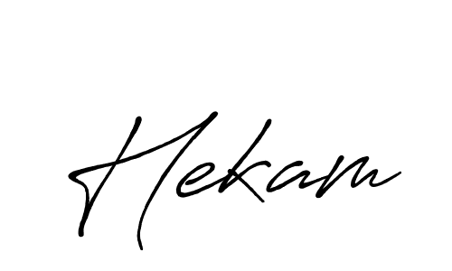 Design your own signature with our free online signature maker. With this signature software, you can create a handwritten (Antro_Vectra_Bolder) signature for name Hekam. Hekam signature style 7 images and pictures png