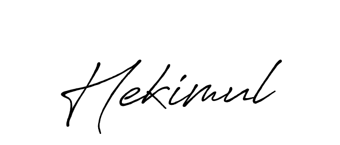 Design your own signature with our free online signature maker. With this signature software, you can create a handwritten (Antro_Vectra_Bolder) signature for name Hekimul. Hekimul signature style 7 images and pictures png