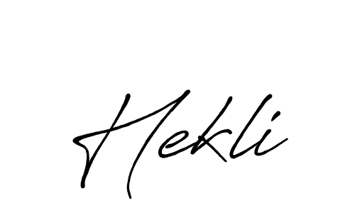 Use a signature maker to create a handwritten signature online. With this signature software, you can design (Antro_Vectra_Bolder) your own signature for name Hekli. Hekli signature style 7 images and pictures png