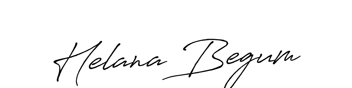 Use a signature maker to create a handwritten signature online. With this signature software, you can design (Antro_Vectra_Bolder) your own signature for name Helana Begum. Helana Begum signature style 7 images and pictures png