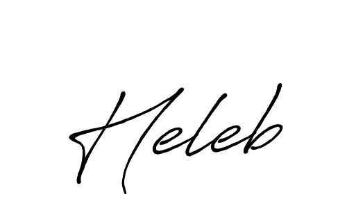 How to make Heleb name signature. Use Antro_Vectra_Bolder style for creating short signs online. This is the latest handwritten sign. Heleb signature style 7 images and pictures png