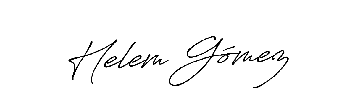 Similarly Antro_Vectra_Bolder is the best handwritten signature design. Signature creator online .You can use it as an online autograph creator for name Helem Gómez. Helem Gómez signature style 7 images and pictures png