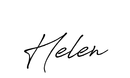 How to make Helen name signature. Use Antro_Vectra_Bolder style for creating short signs online. This is the latest handwritten sign. Helen signature style 7 images and pictures png