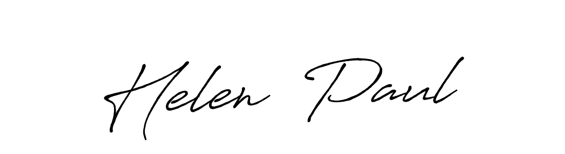 Create a beautiful signature design for name Helen  Paul. With this signature (Antro_Vectra_Bolder) fonts, you can make a handwritten signature for free. Helen  Paul signature style 7 images and pictures png