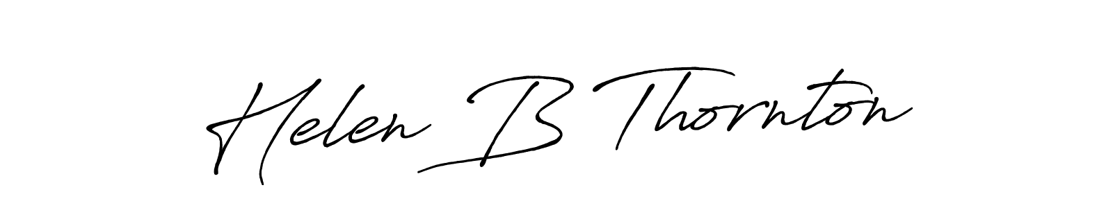 You should practise on your own different ways (Antro_Vectra_Bolder) to write your name (Helen B Thornton) in signature. don't let someone else do it for you. Helen B Thornton signature style 7 images and pictures png