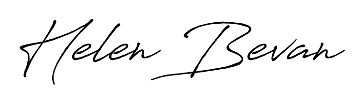 The Antro_Vectra_Bolder typeface gives name Helen Bevan a refined look. Suitable for certificates, diplomas, and official verification. Helen Bevan signature style 7 images and pictures png