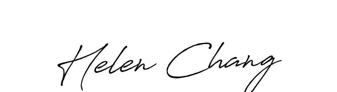 Antro_Vectra_Bolder is a professional signature style that is perfect for those who want to add a touch of class to their signature. It is also a great choice for those who want to make their signature more unique. Get Helen Chang name to fancy signature for free. Helen Chang signature style 7 images and pictures png